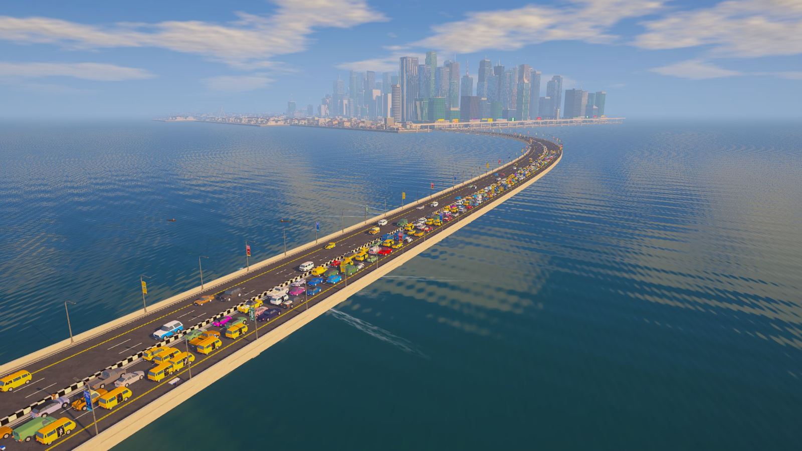 Rush hour on Third Mainland Bridge
