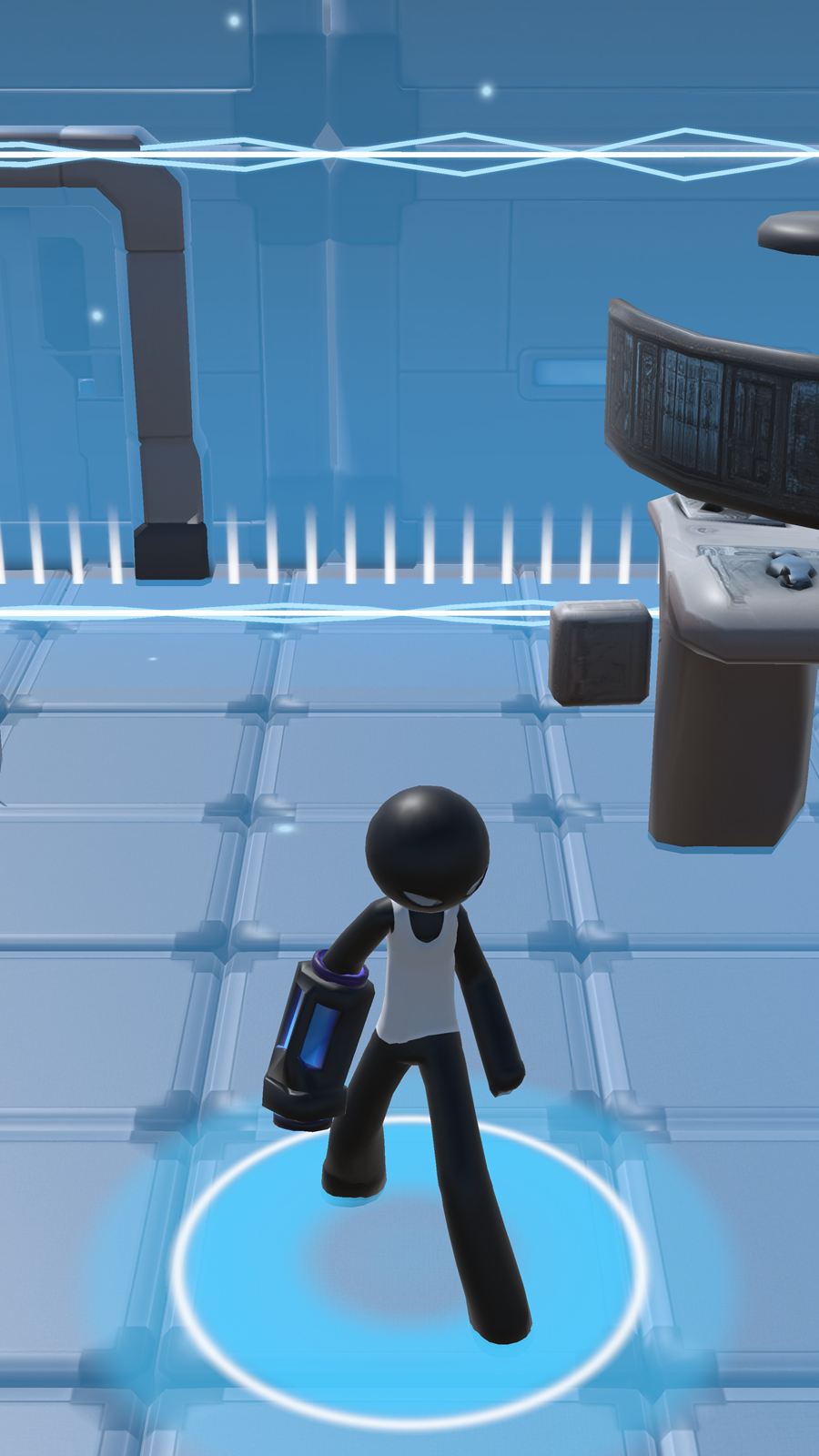Volt standing ready with his blaster