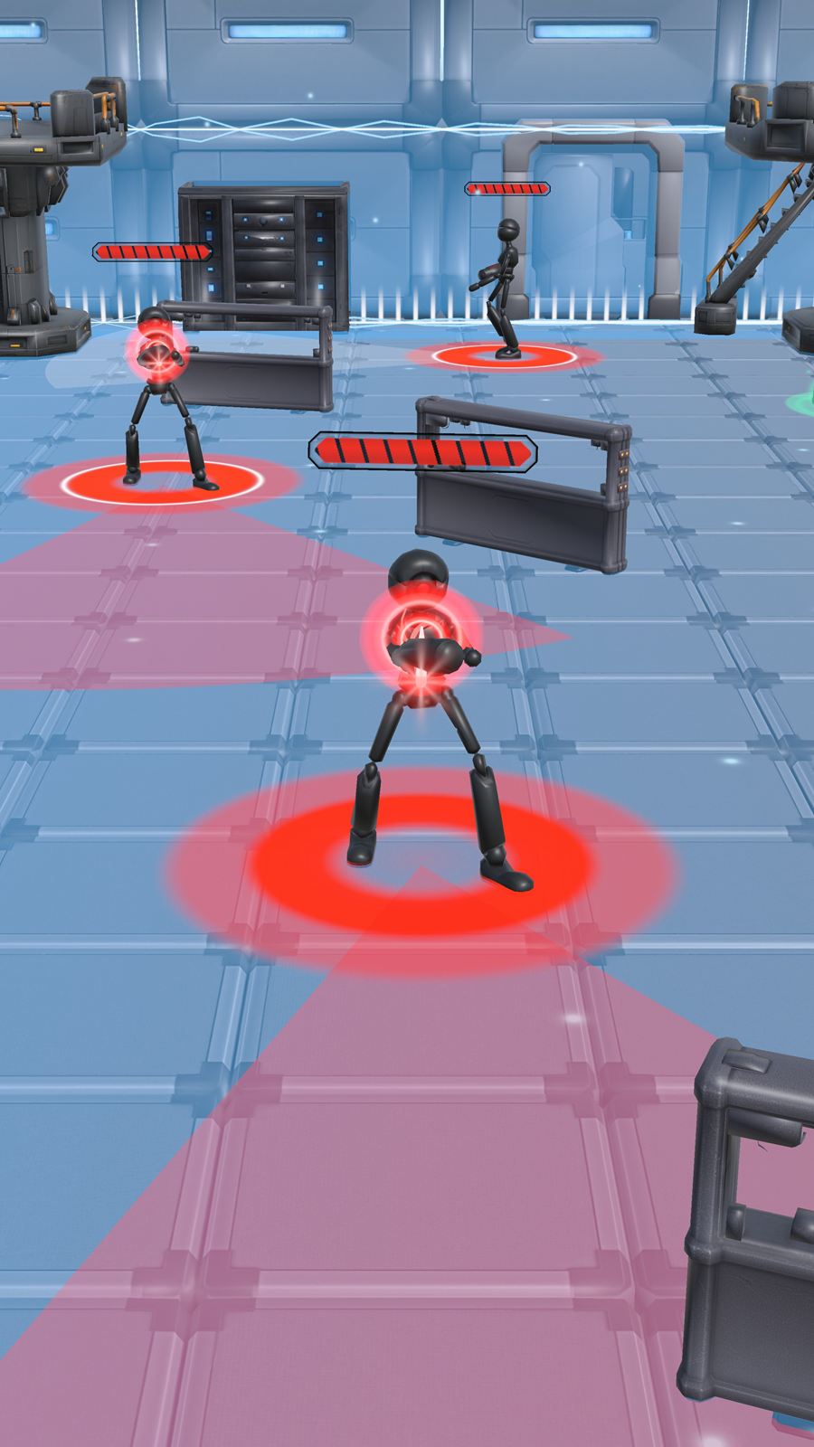 Enemy bots firing at Volt
