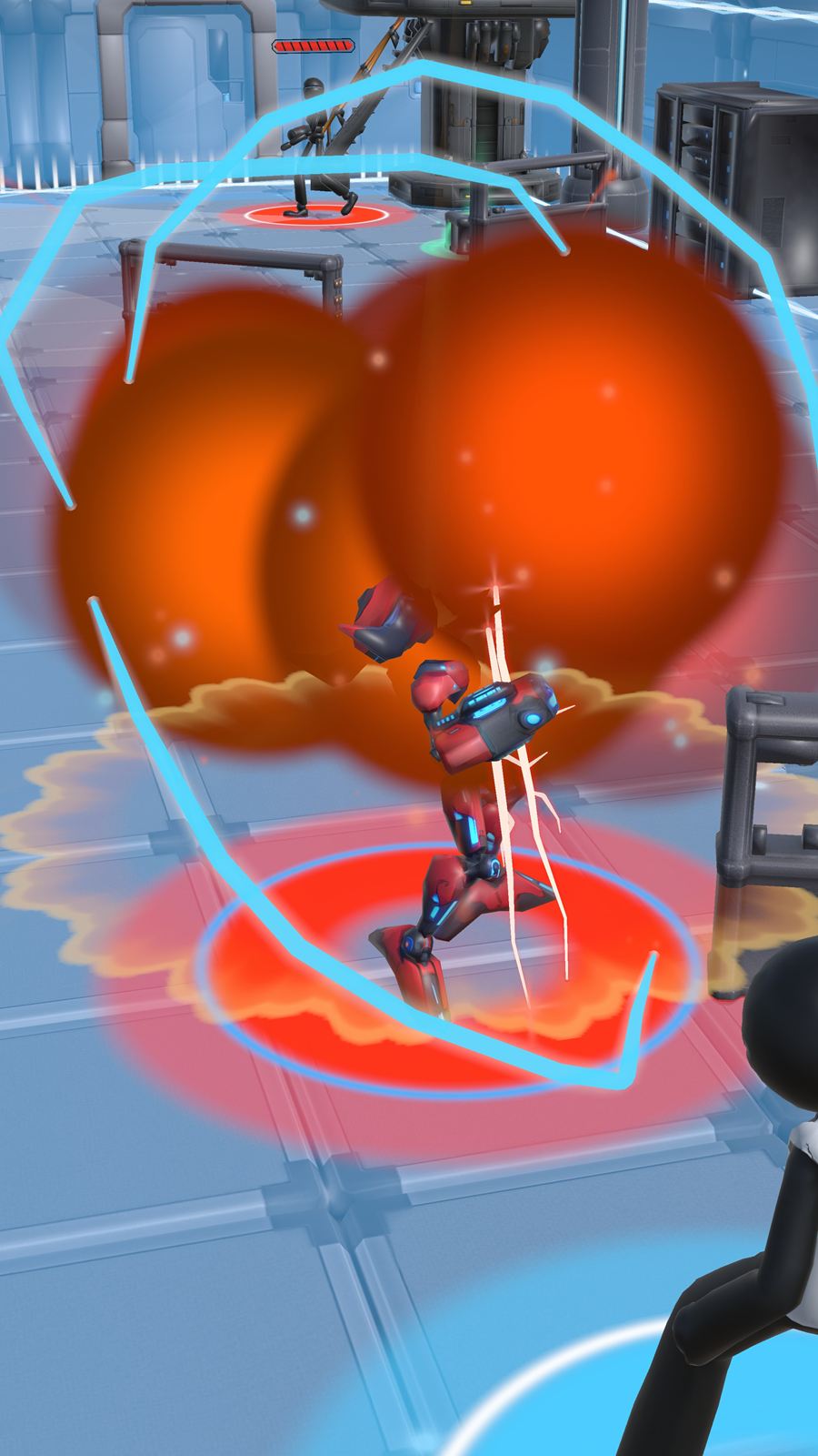 A crawler bot exploding