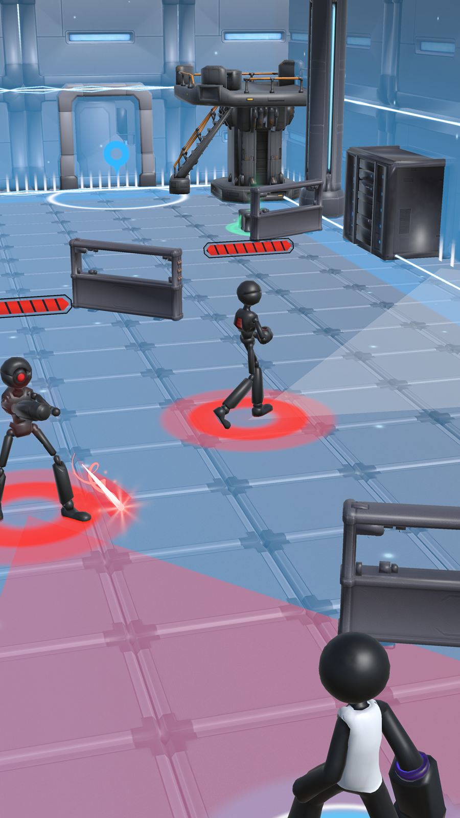 Volt facing a group of bots
